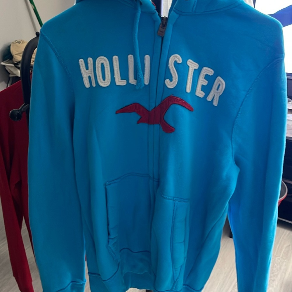 Hollister jacket blue large like new